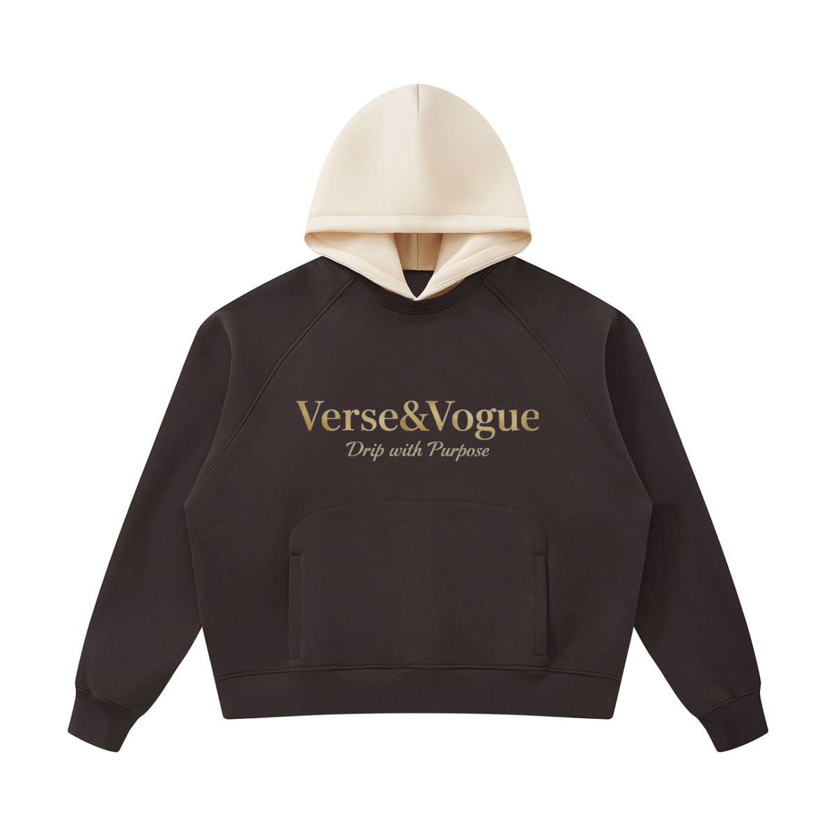 Verse&Vogue | Unisex Fleece Raglan Color Block Hoodie