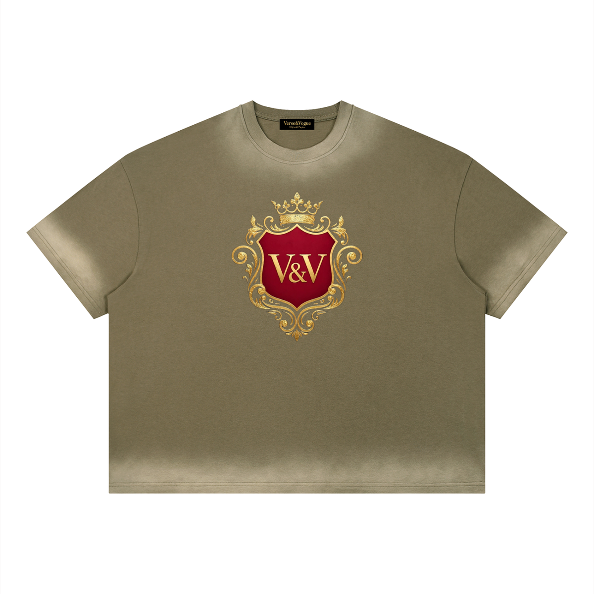 Verse&Vogue | Unisex Boxy Sunfade Vintage Wash T-Shirt