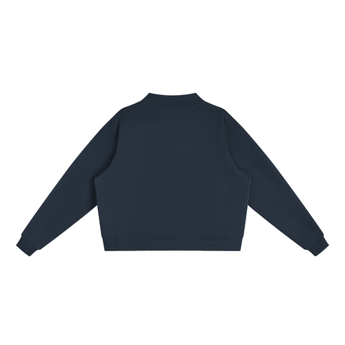 Verse&Vogue | Essential Fleece Mock-Neck Crew Sweatshirt