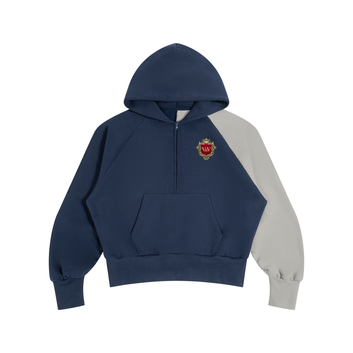 Verse&Vogue | Unisex Color-Block Fleece Hoodie