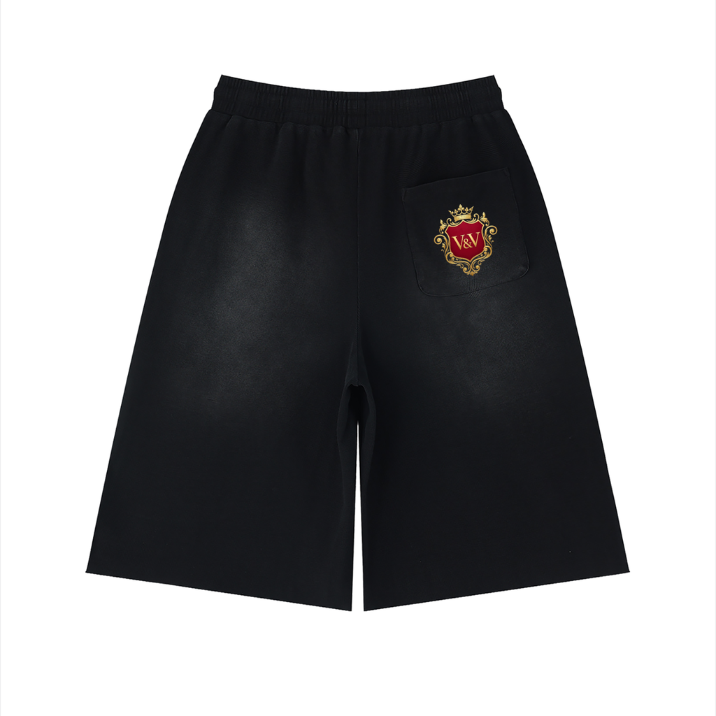 Verse&Vogue | Unisex Sunfade Raw Edge Shorts