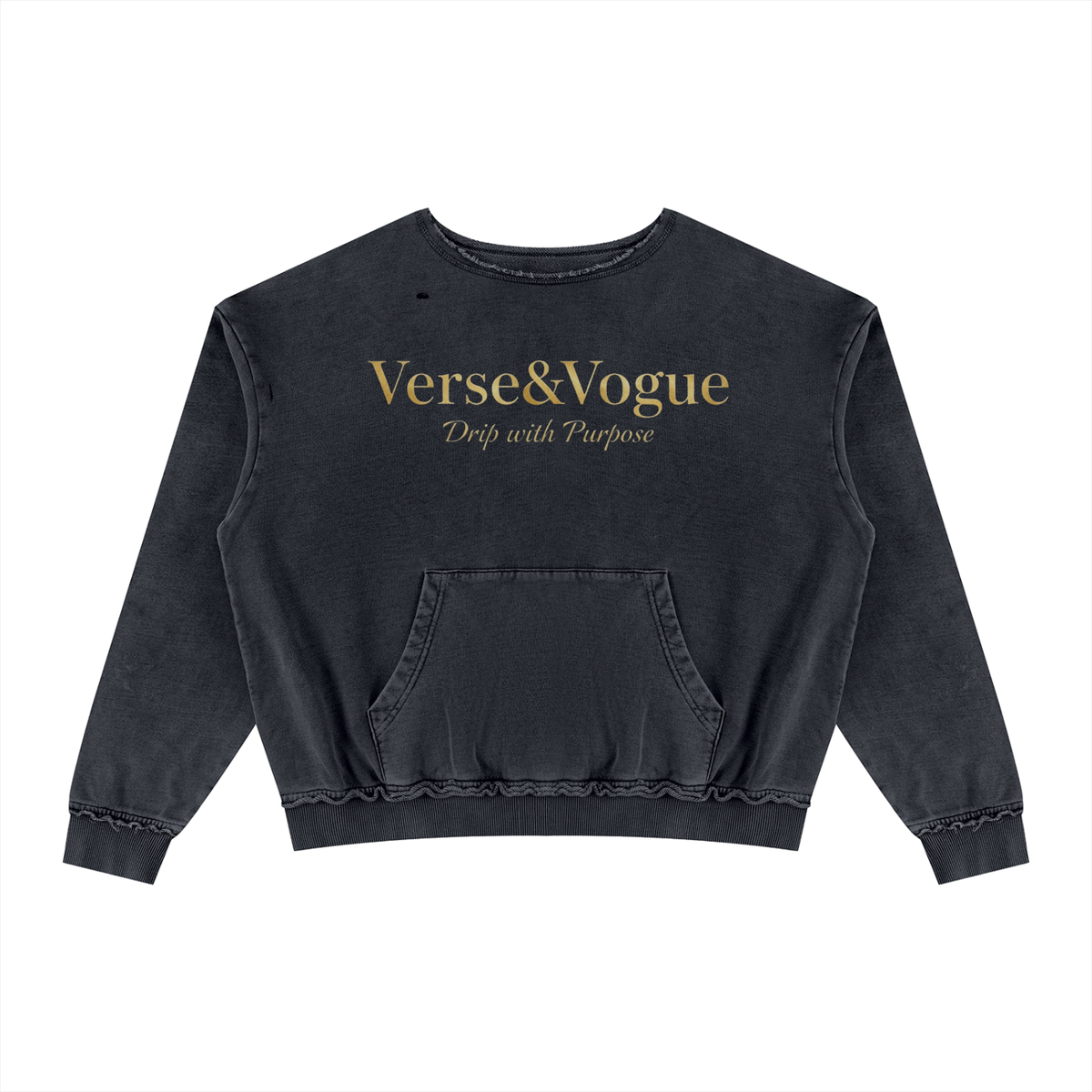 Verse&Vogue | Unisex Raw Edge Crewneck Sweatshirt