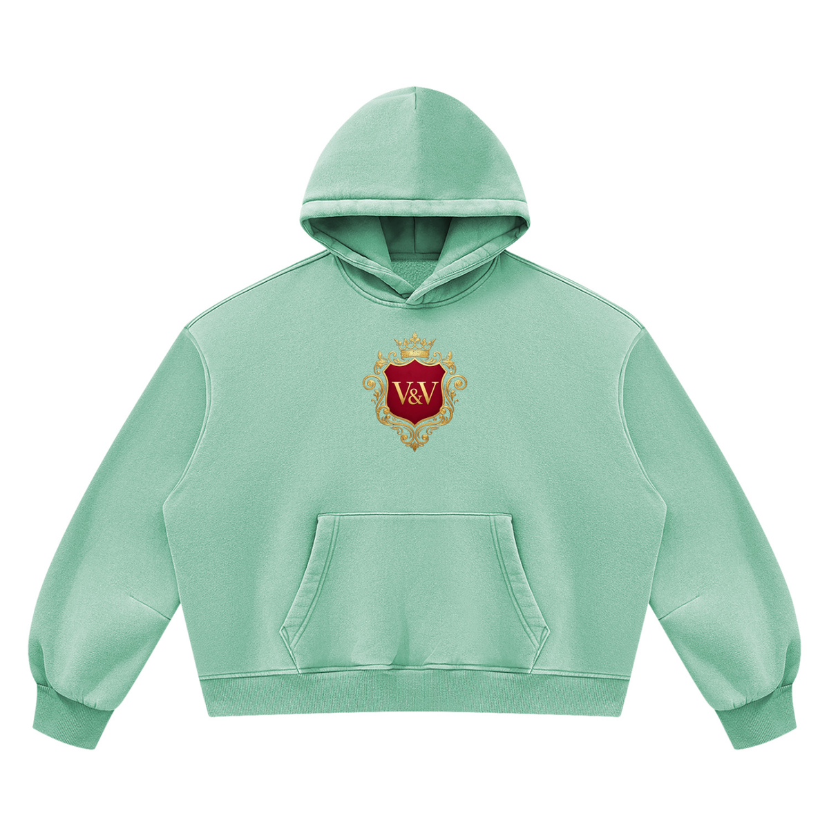 Verse&Vogue | Unisex Vintage Wash Boxy Fleece Hoodie