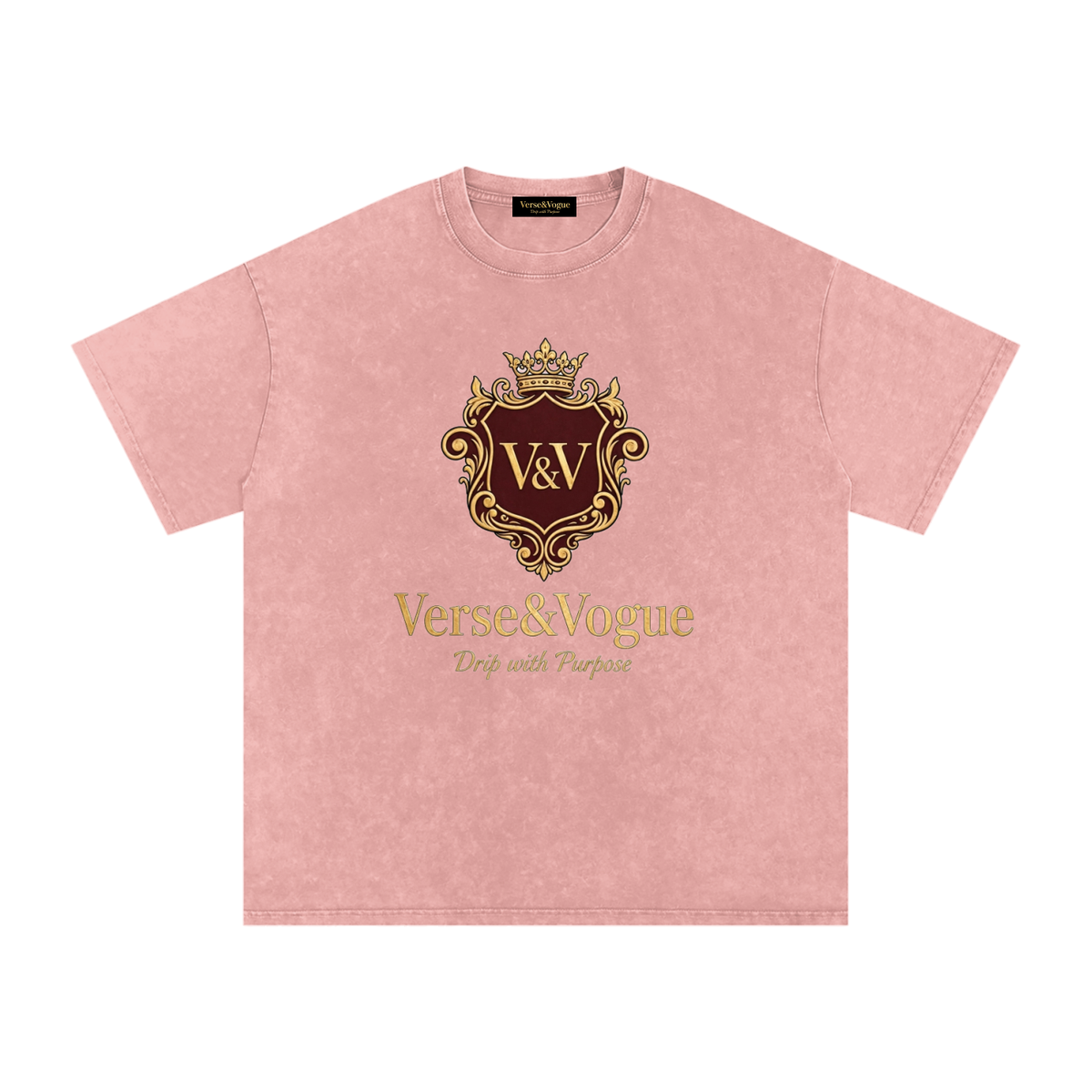 Verse&Vogue | Snow Washed Oversized Cotton T-Shirt