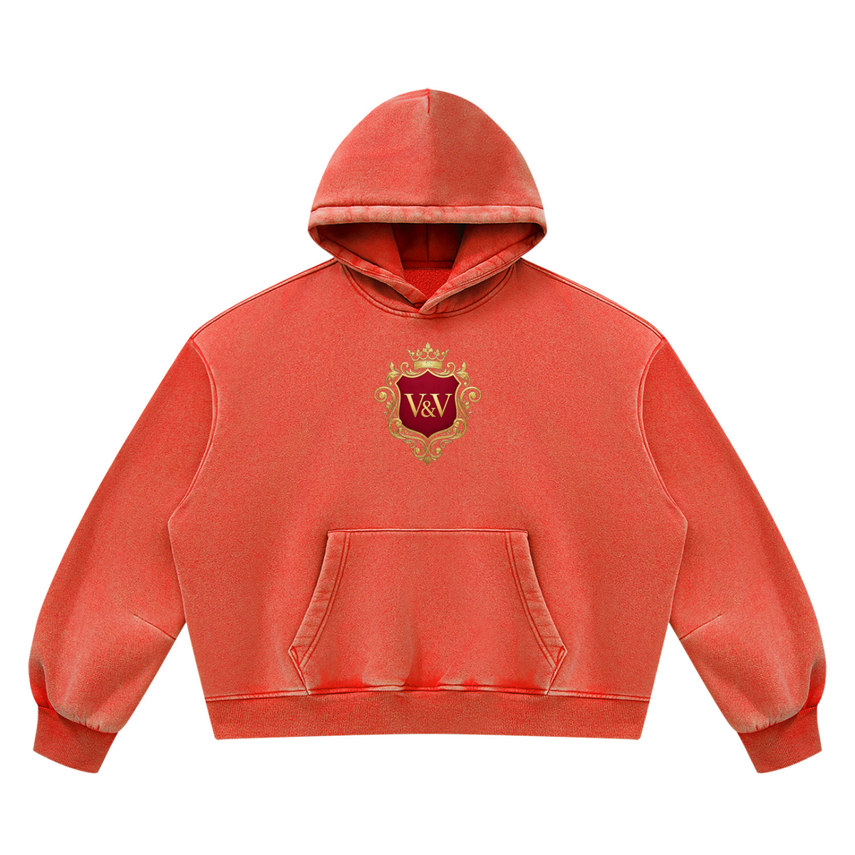 Verse&Vogue | Unisex Vintage Wash Boxy Fleece Hoodie