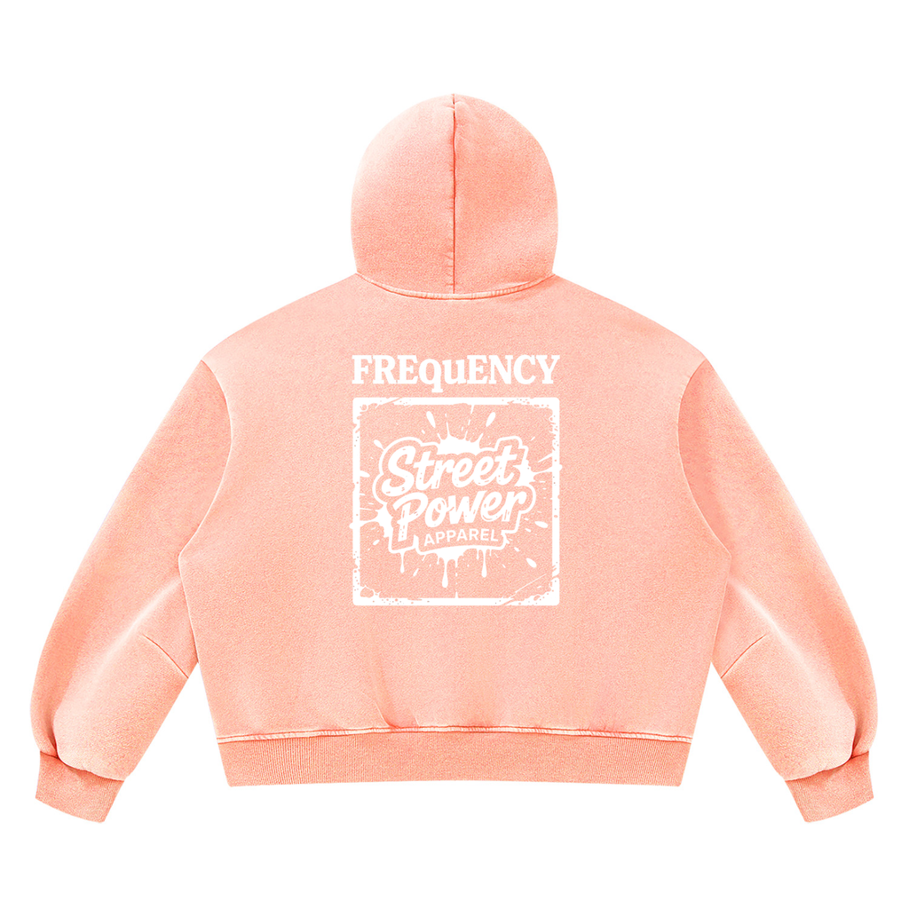 Verse&Vogue | Unisex Vintage Wash Boxy Fleece Hoodie