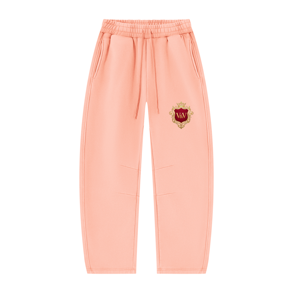 Verse&Vogue | Unisex Vintage Wash Barrel Leg Fleece Sweatpants