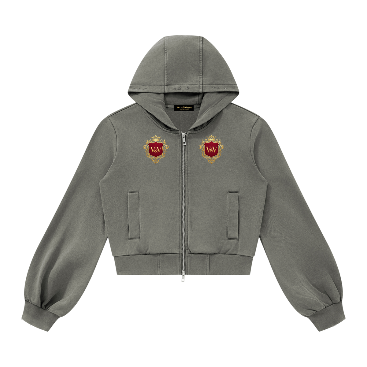 Verse&Vogue | Women’s Vintage Wash Full Zip Hoodie