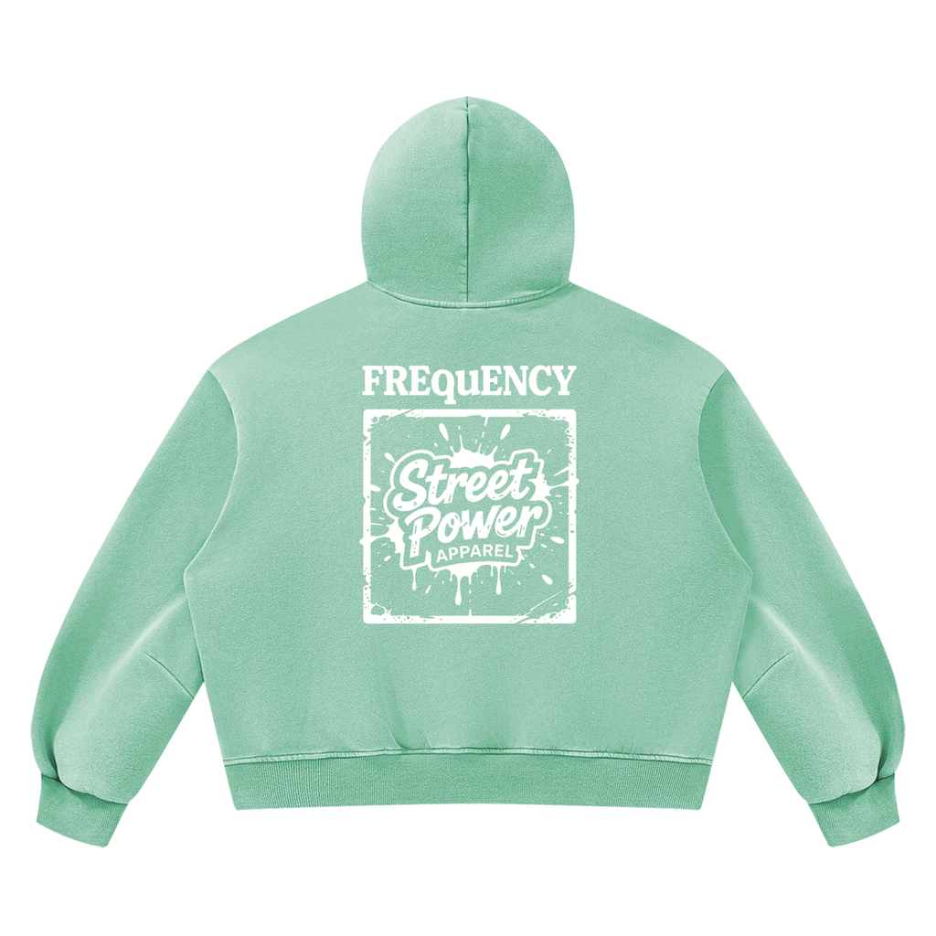 Verse&Vogue | Unisex Vintage Wash Boxy Fleece Hoodie