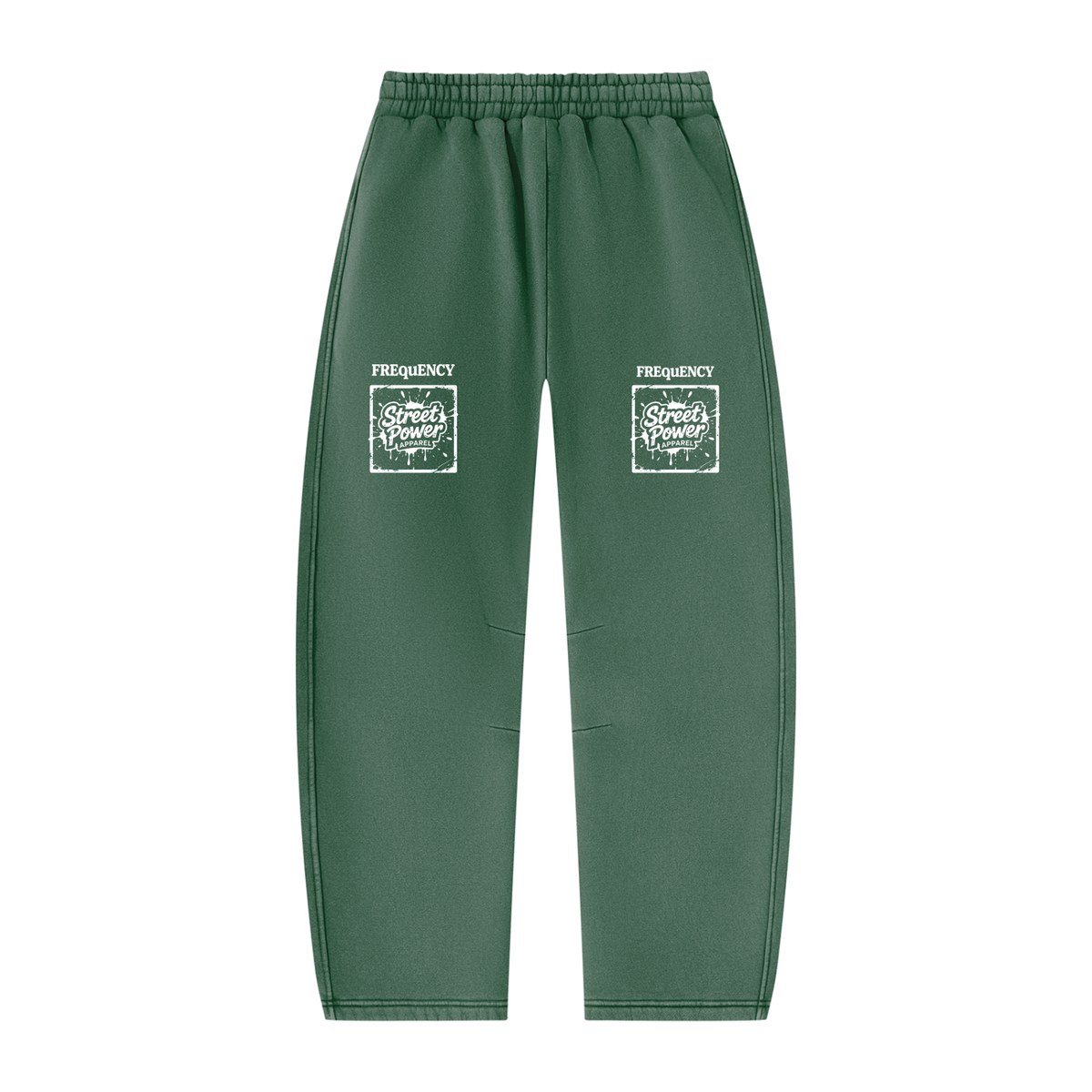 Verse&Vogue | Unisex Vintage Wash Barrel Leg Fleece Sweatpants
