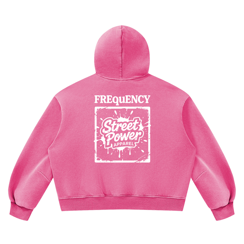 Verse&Vogue | Unisex Vintage Wash Boxy Fleece Hoodie