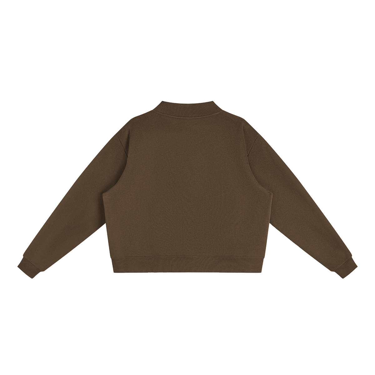 Verse&Vogue | Essential Fleece Mock-Neck Crew Sweatshirt