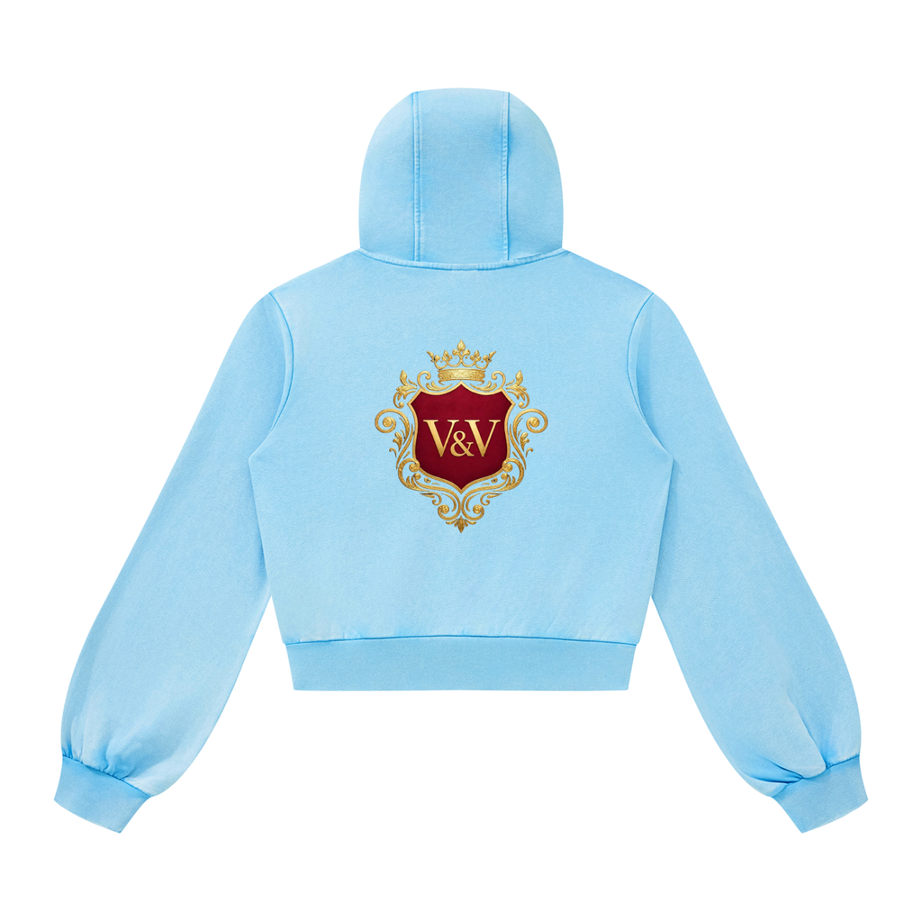 Verse&Vogue | Women’s Vintage Wash Full Zip Hoodie