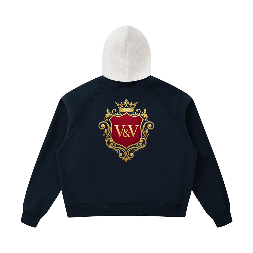 Verse&Vogue | Unisex Fleece Raglan Color Block Hoodie