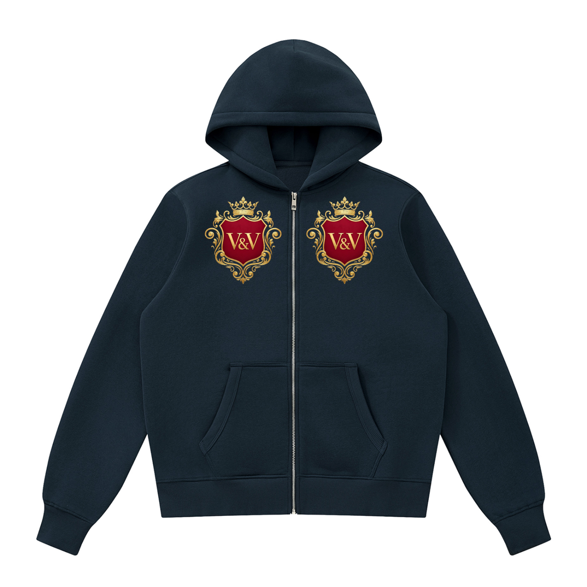 Verse&Vogue | Unisex Fleece Full Zip Hoodie