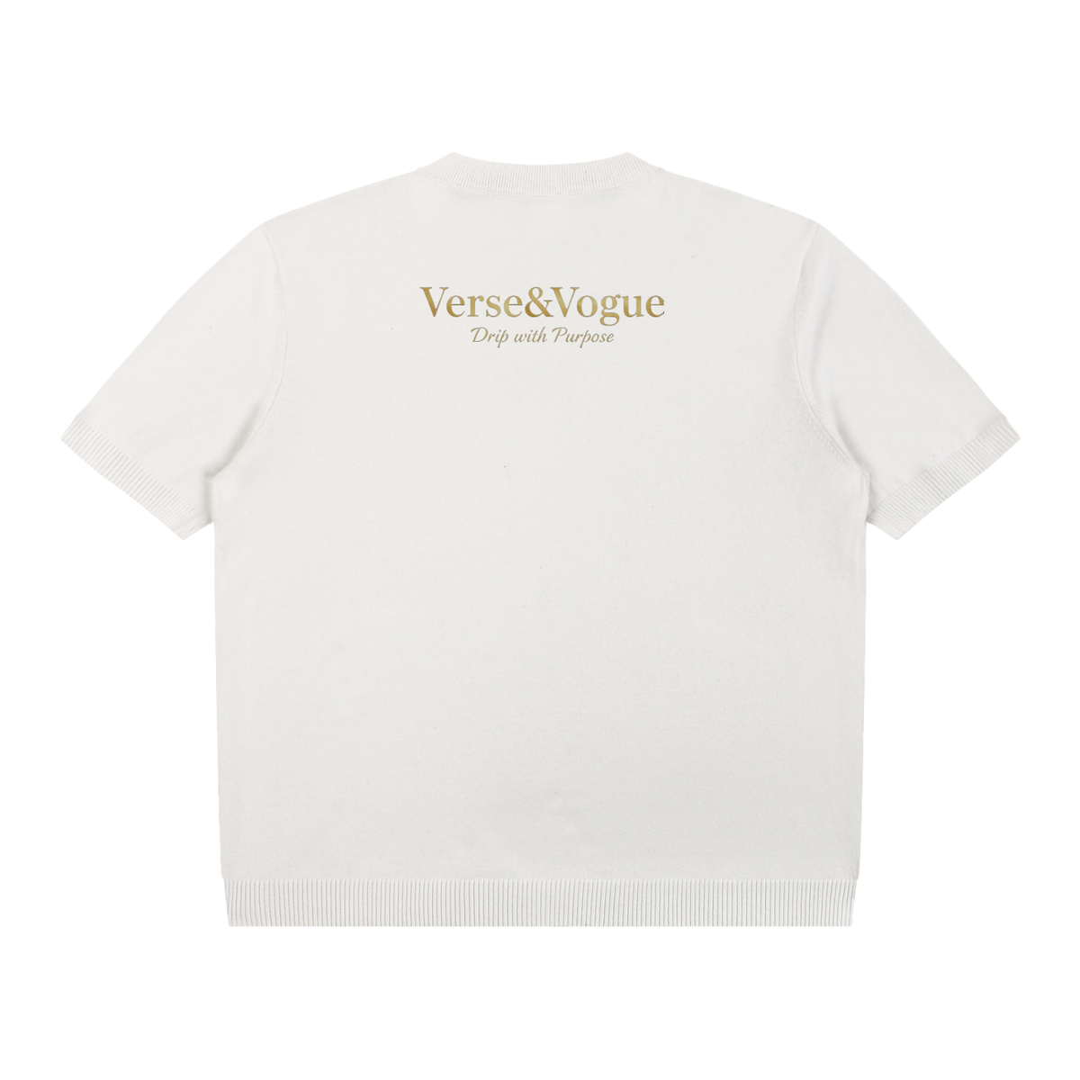 Verse&Vogue | Cotton Knit Short Sleeve Henley T-Shirt