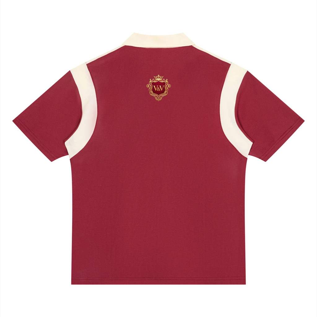 Verse&Vogue | Unisex Color Block Quarter Zip Polo Shirt