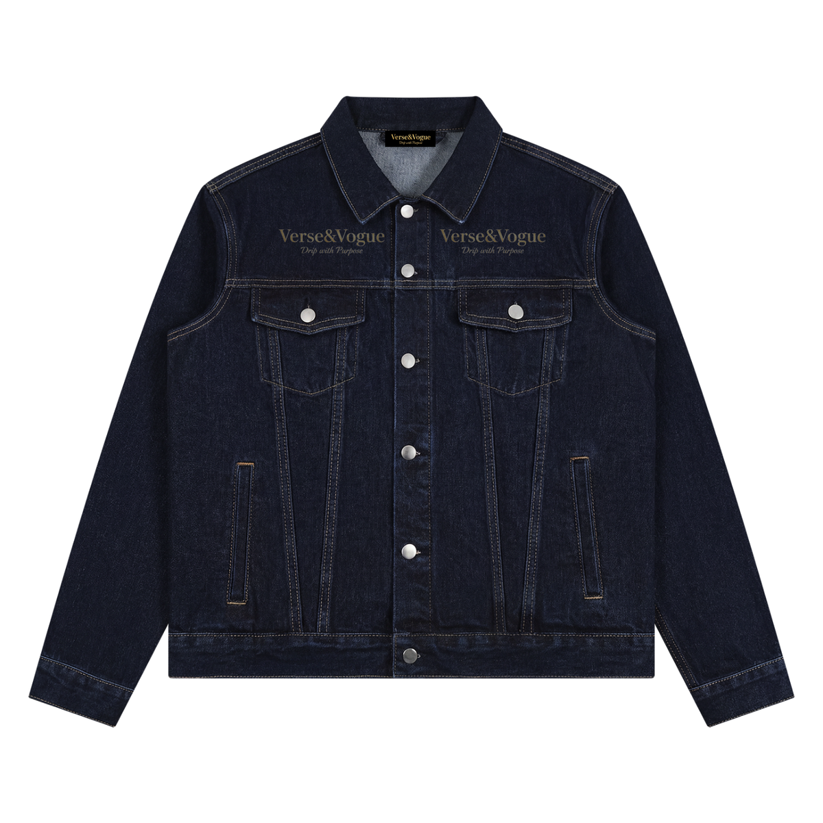Verse&Vogue | Unisex Vintage Wash Denim Jacket