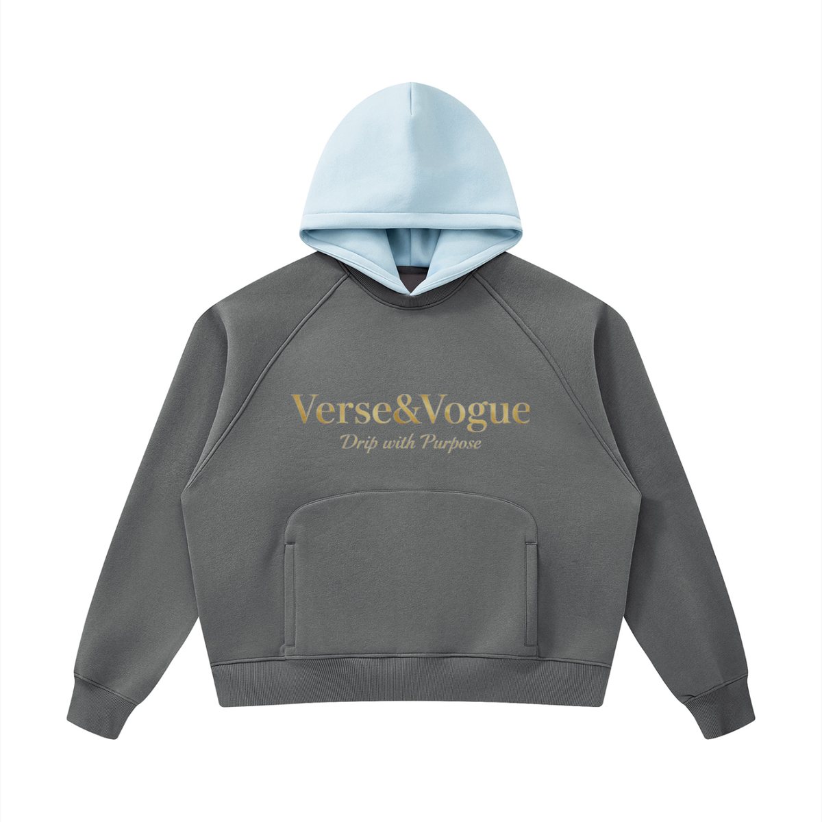 Verse&Vogue | Unisex Fleece Raglan Color Block Hoodie