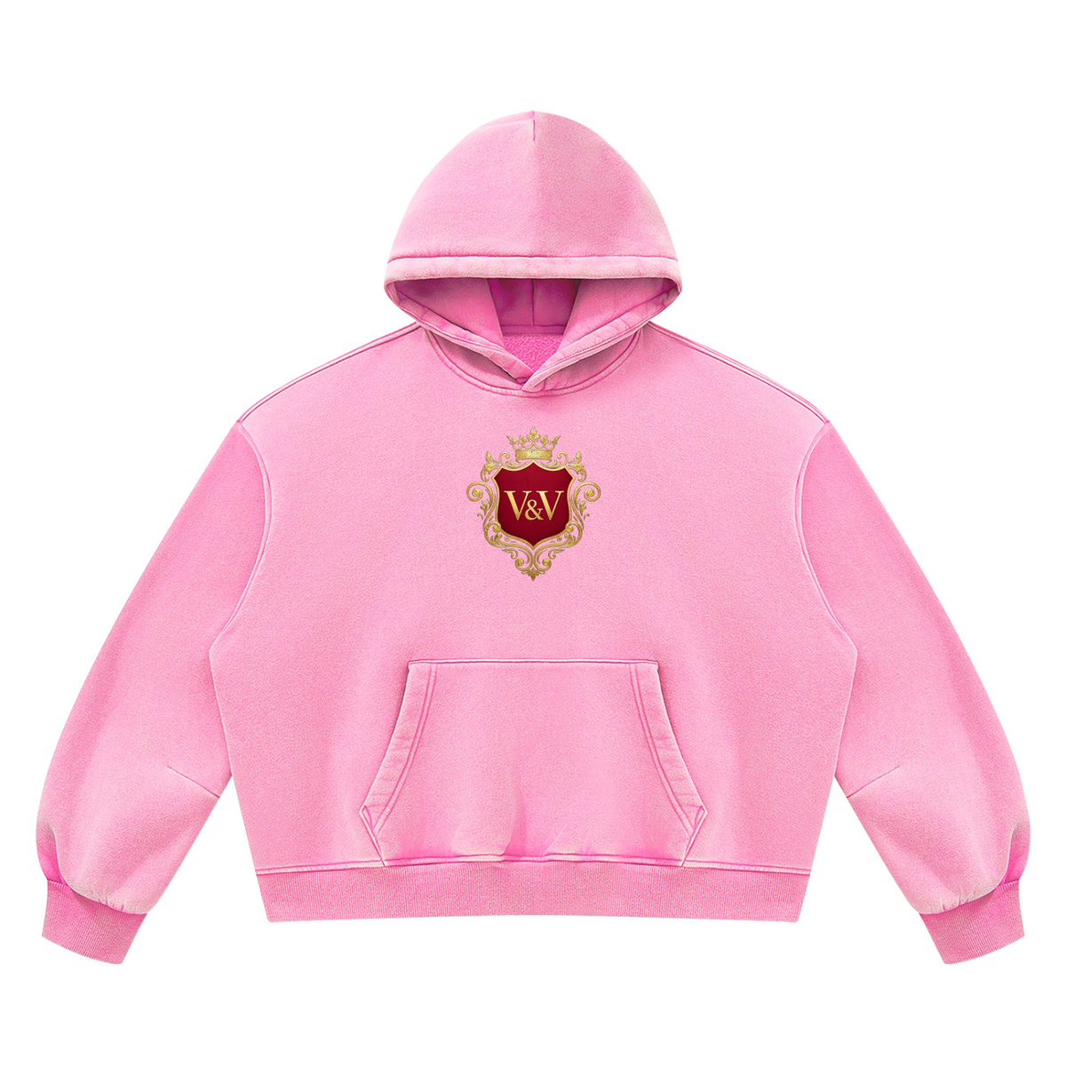 Verse&Vogue | Unisex Vintage Wash Boxy Fleece Hoodie