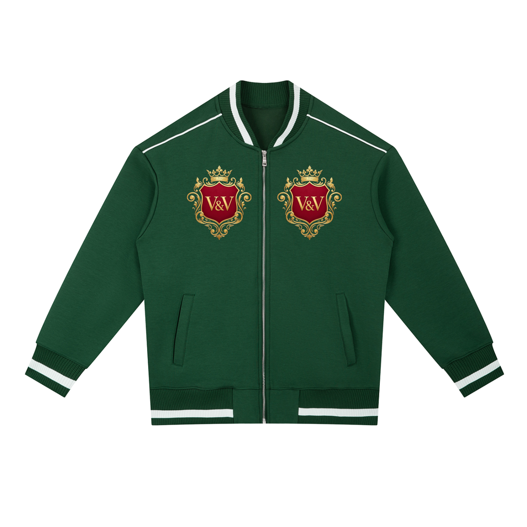 Verse&Vogue | Contrast Piping Zip Bomber Jacket