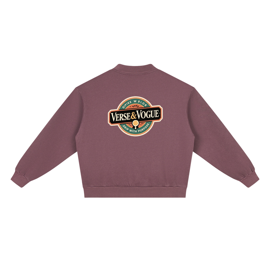 Verse&Vogue | Unisex Vintage Wash Fleece Quarter Zip Sweatshirt