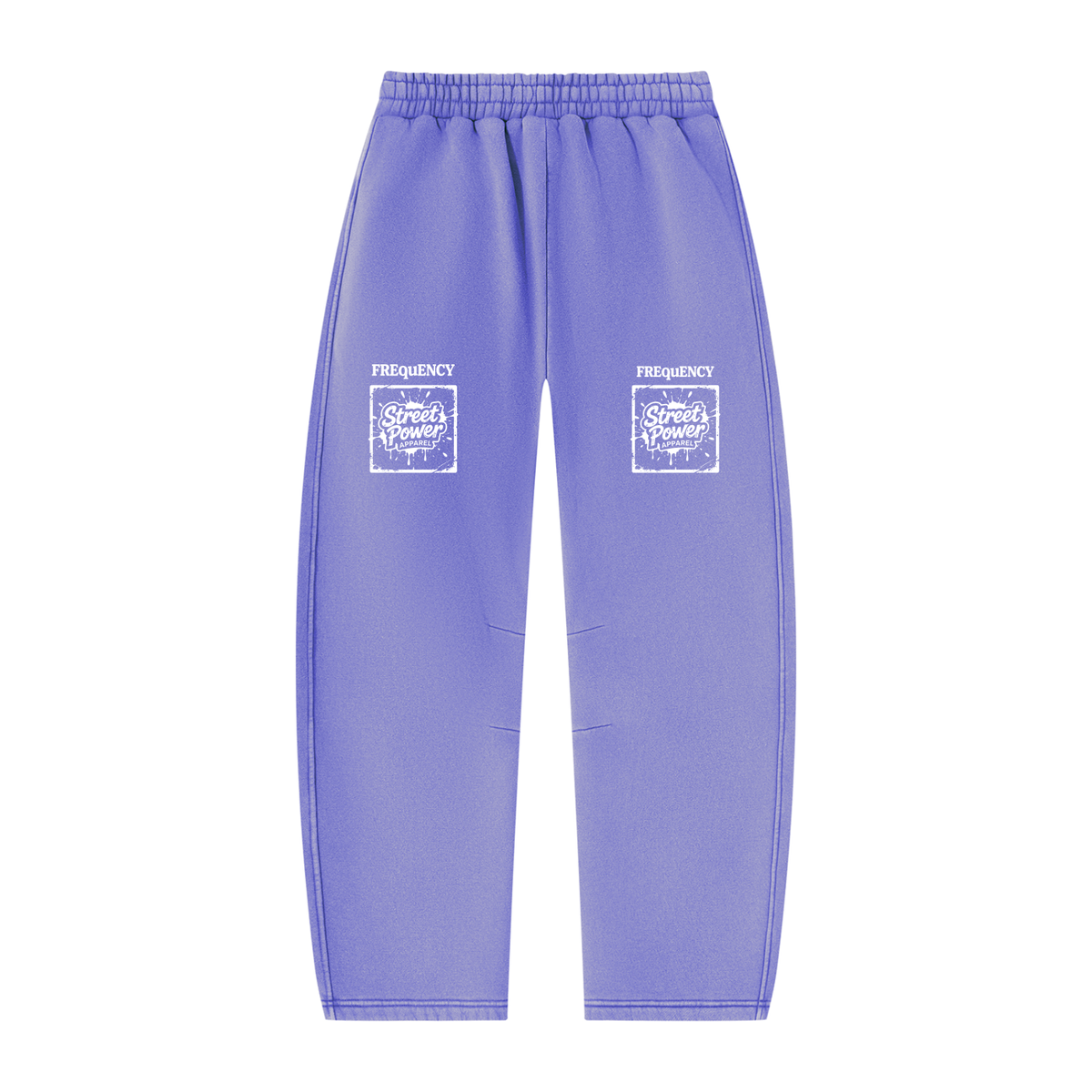 Verse&Vogue | Unisex Vintage Wash Barrel Leg Fleece Sweatpants