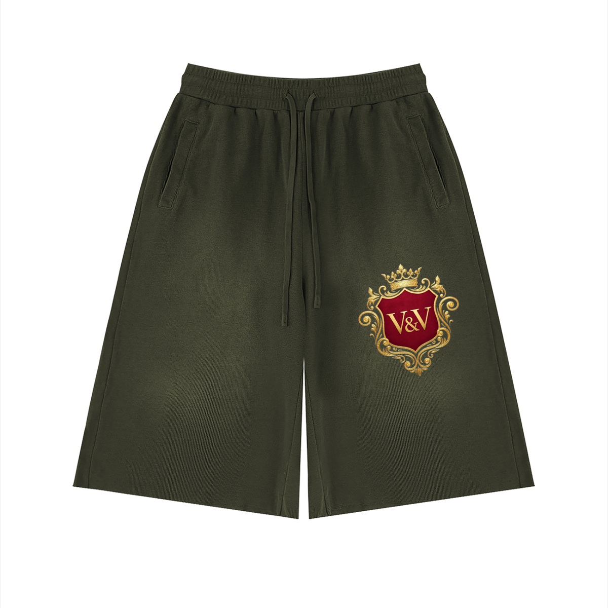 Verse&Vogue | Unisex Sunfade Raw Edge Shorts
