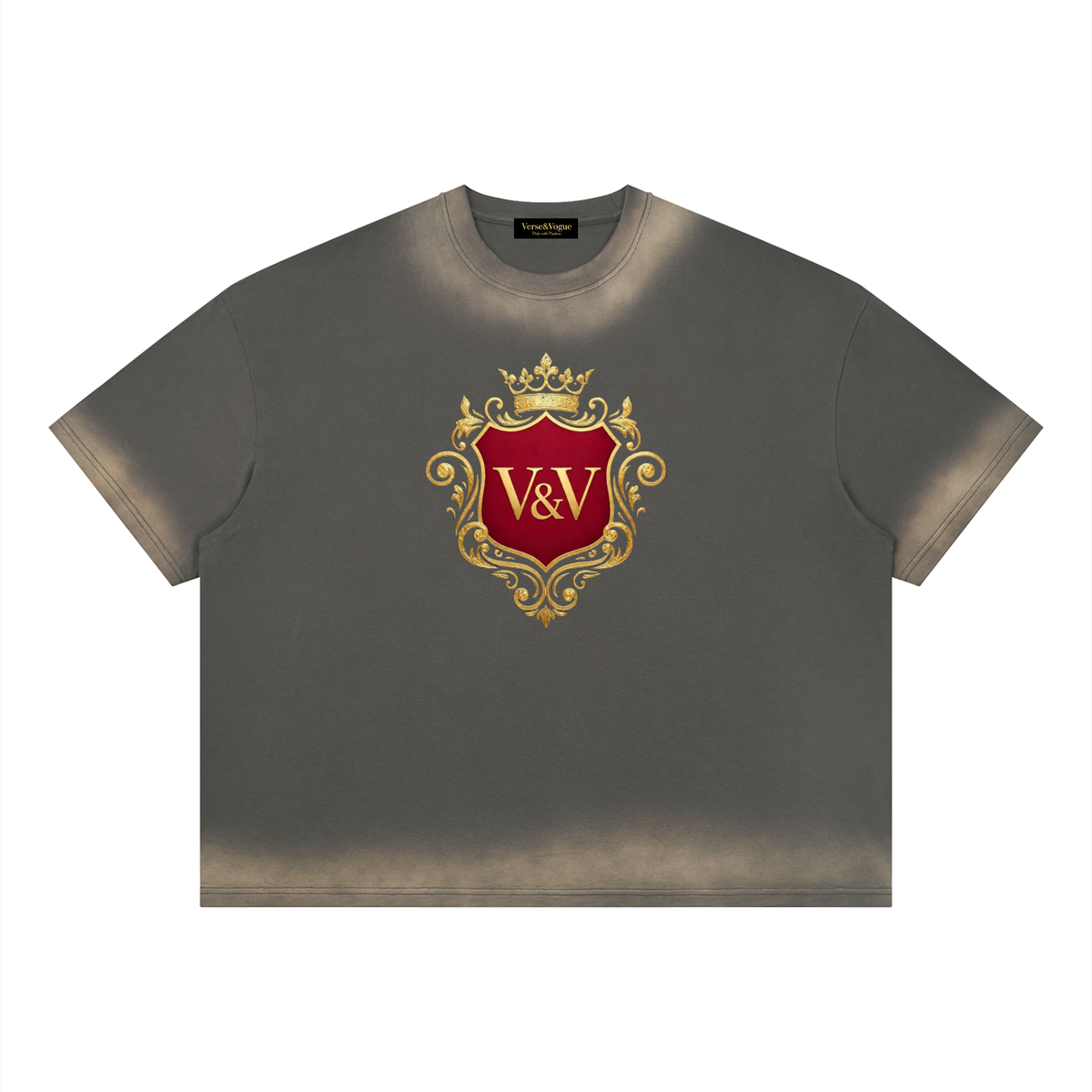 Verse&Vogue | Unisex Boxy Sunfade Vintage Wash T-Shirt