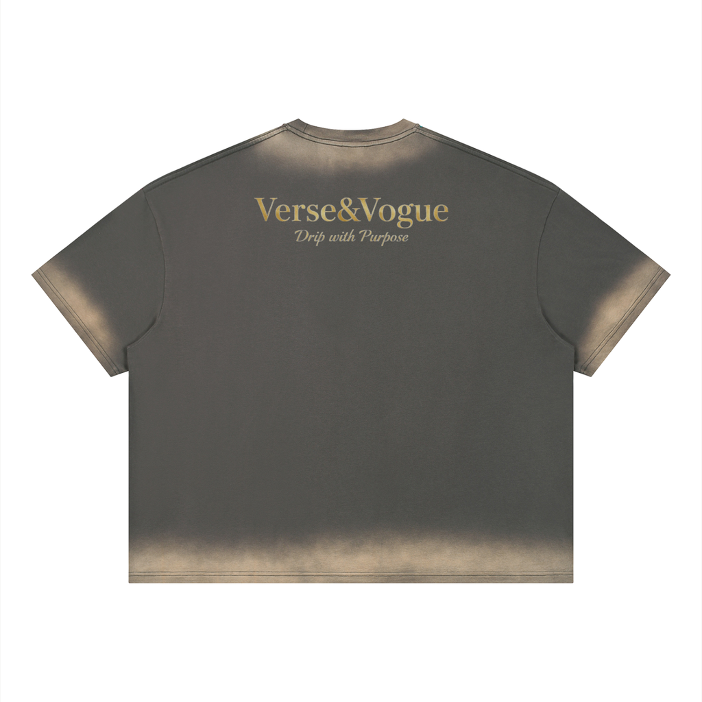 Verse&Vogue | Unisex Boxy Sunfade Vintage Wash T-Shirt