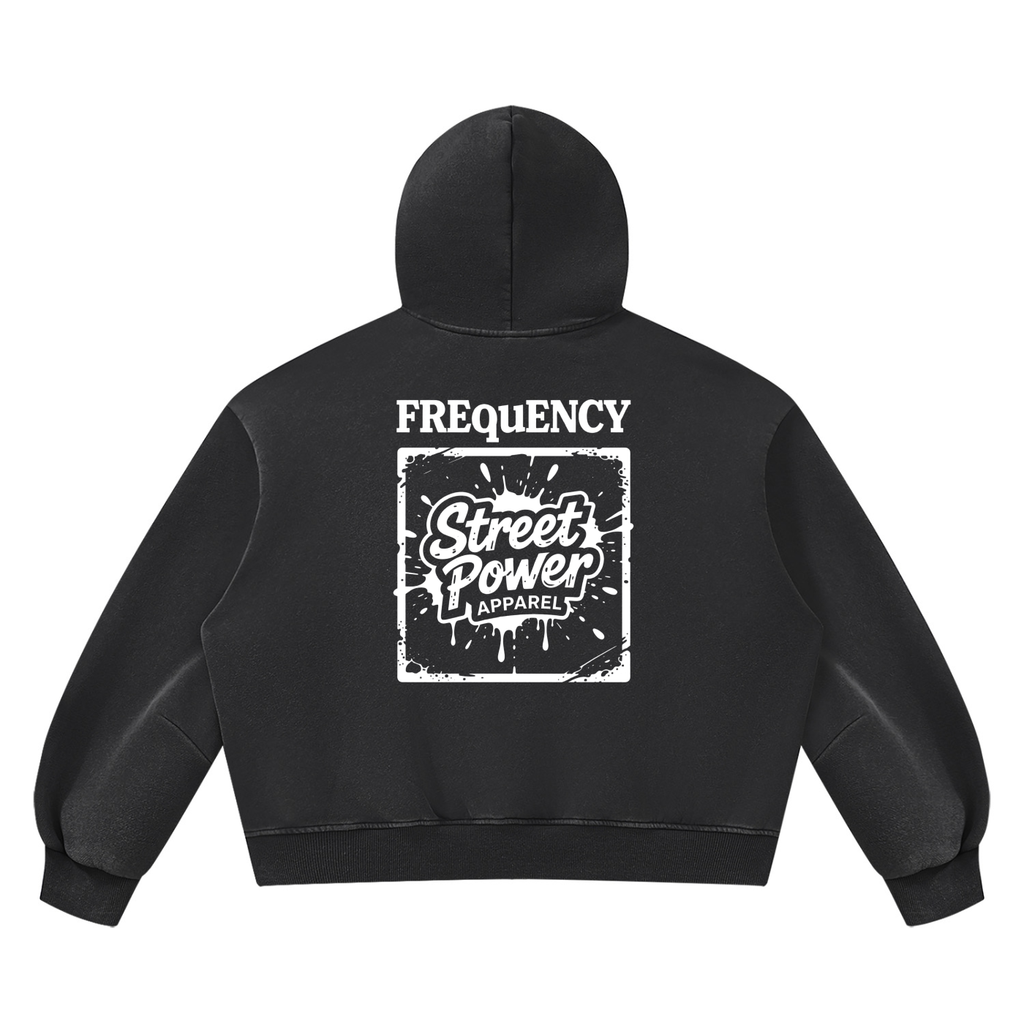 Verse&Vogue | Unisex Vintage Wash Boxy Fleece Hoodie