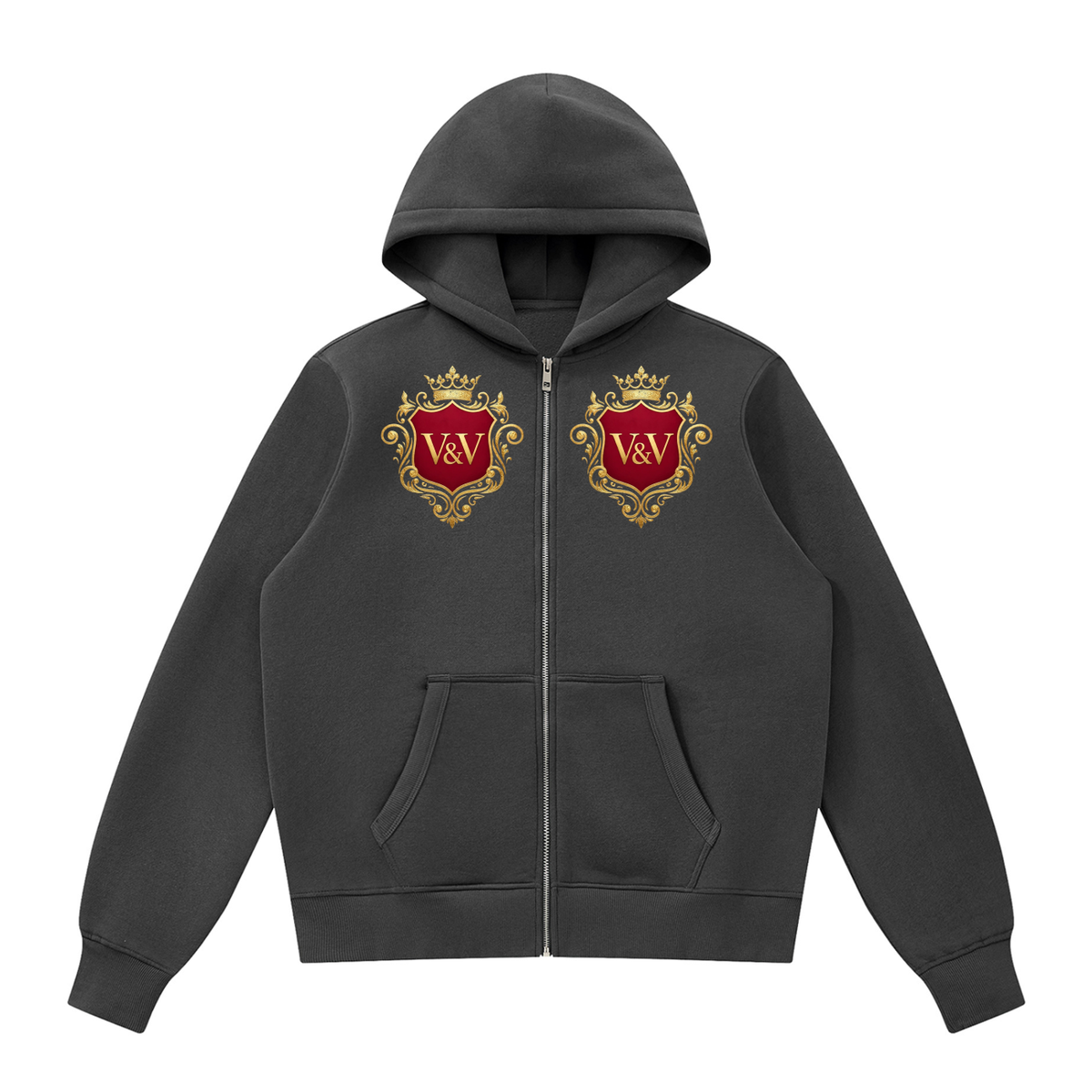 Verse&Vogue | Unisex Fleece Full Zip Hoodie