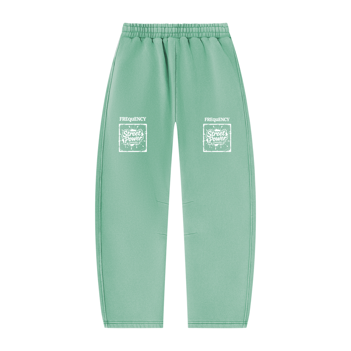 Verse&Vogue | Unisex Vintage Wash Barrel Leg Fleece Sweatpants