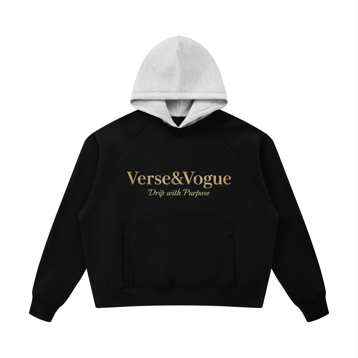 Verse&Vogue | Unisex Fleece Raglan Color Block Hoodie