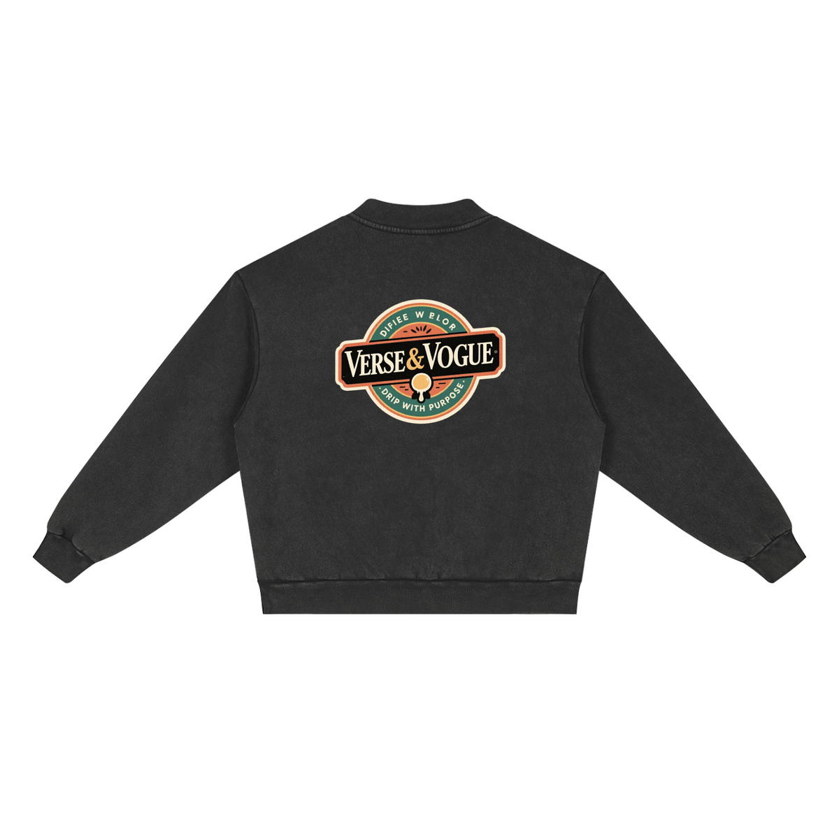 Verse&Vogue | Unisex Vintage Wash Fleece Quarter Zip Sweatshirt