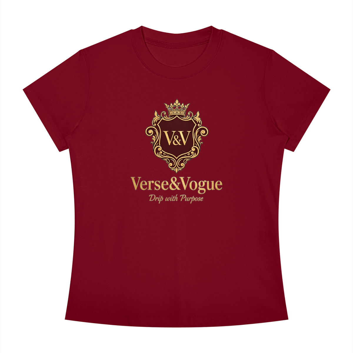 Verse&Vogue | Women's Slim Fit Crewneck T-Shirt