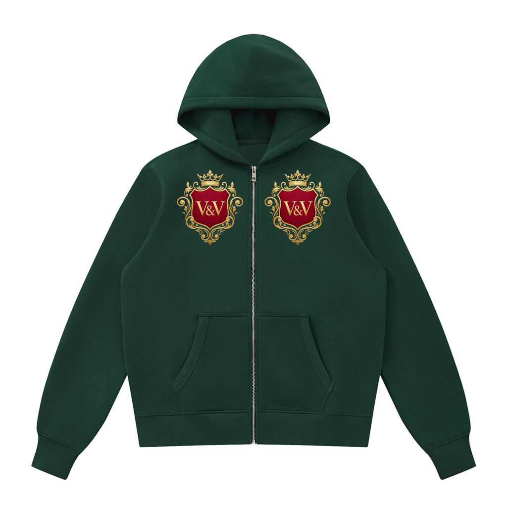 Verse&Vogue | Unisex Fleece Full Zip Hoodie