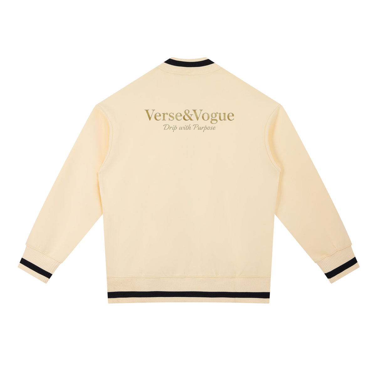 Verse&Vogue | Contrast Piping Zip Bomber Jacket