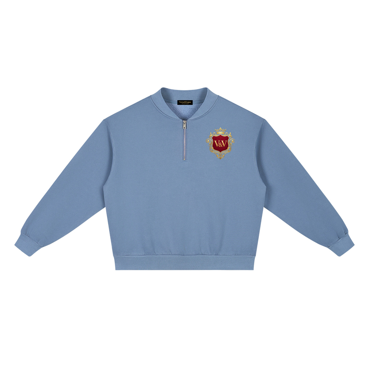 Verse&Vogue | Unisex Vintage Wash Fleece Quarter Zip Sweatshirt