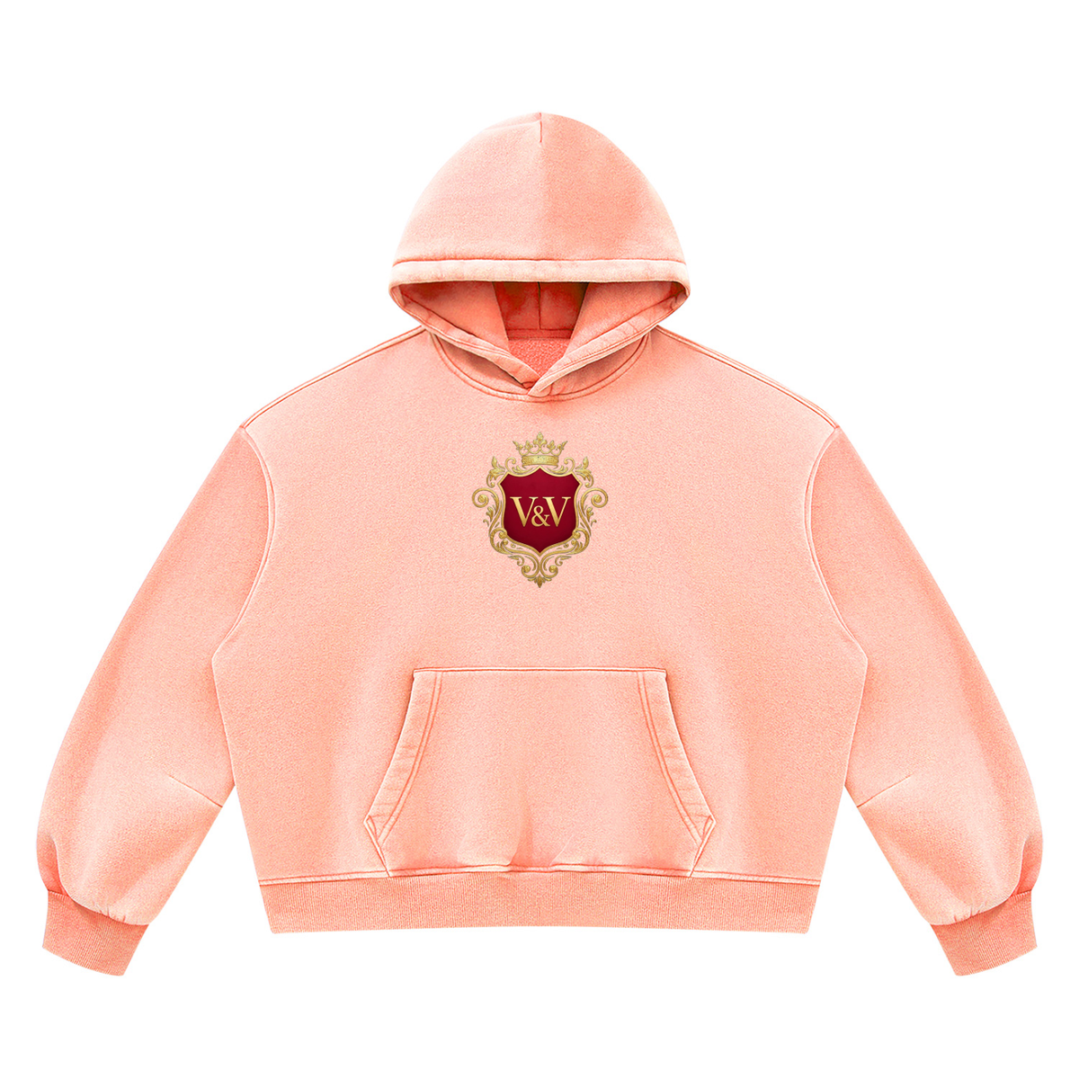 Verse&Vogue | Unisex Vintage Wash Boxy Fleece Hoodie