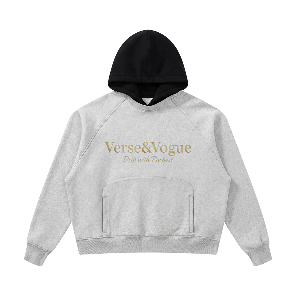 Verse&Vogue | Unisex Fleece Raglan Color Block Hoodie