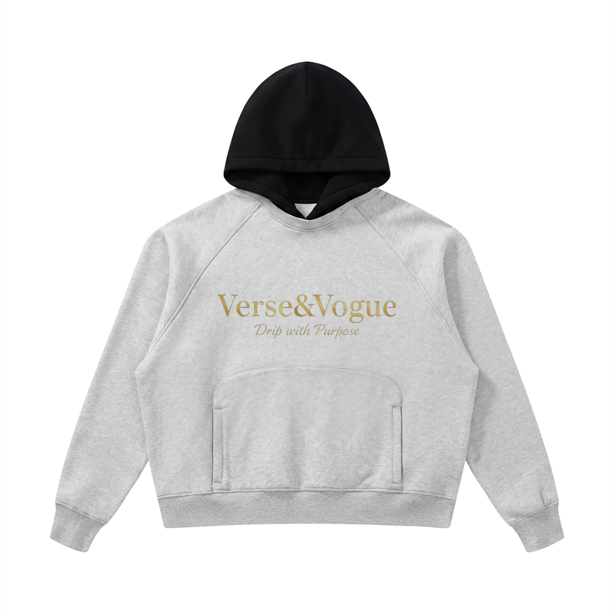 Verse&Vogue | Unisex Fleece Raglan Color Block Hoodie