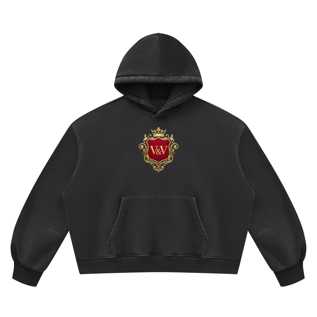 Verse&Vogue | Unisex Vintage Wash Boxy Fleece Hoodie