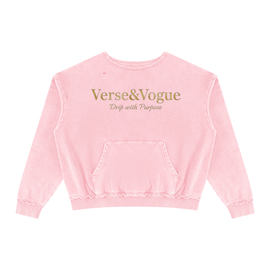 Verse&Vogue | Unisex Raw Edge Crewneck Sweatshirt