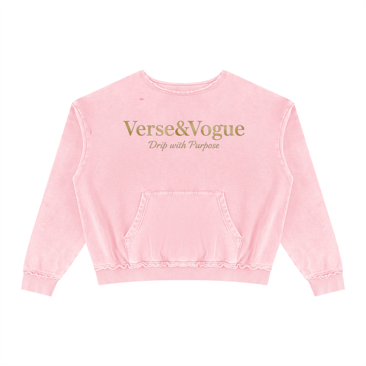 Verse&Vogue | Unisex Raw Edge Crewneck Sweatshirt