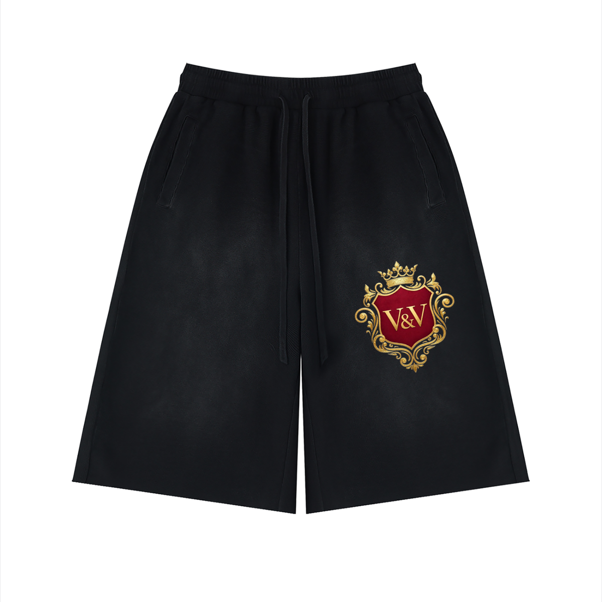 Verse&Vogue | Unisex Sunfade Raw Edge Shorts