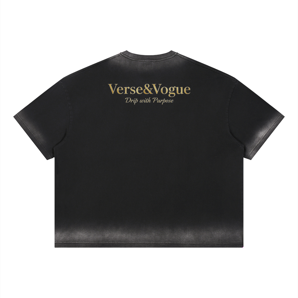 Verse&Vogue | Unisex Boxy Sunfade Vintage Wash T-Shirt