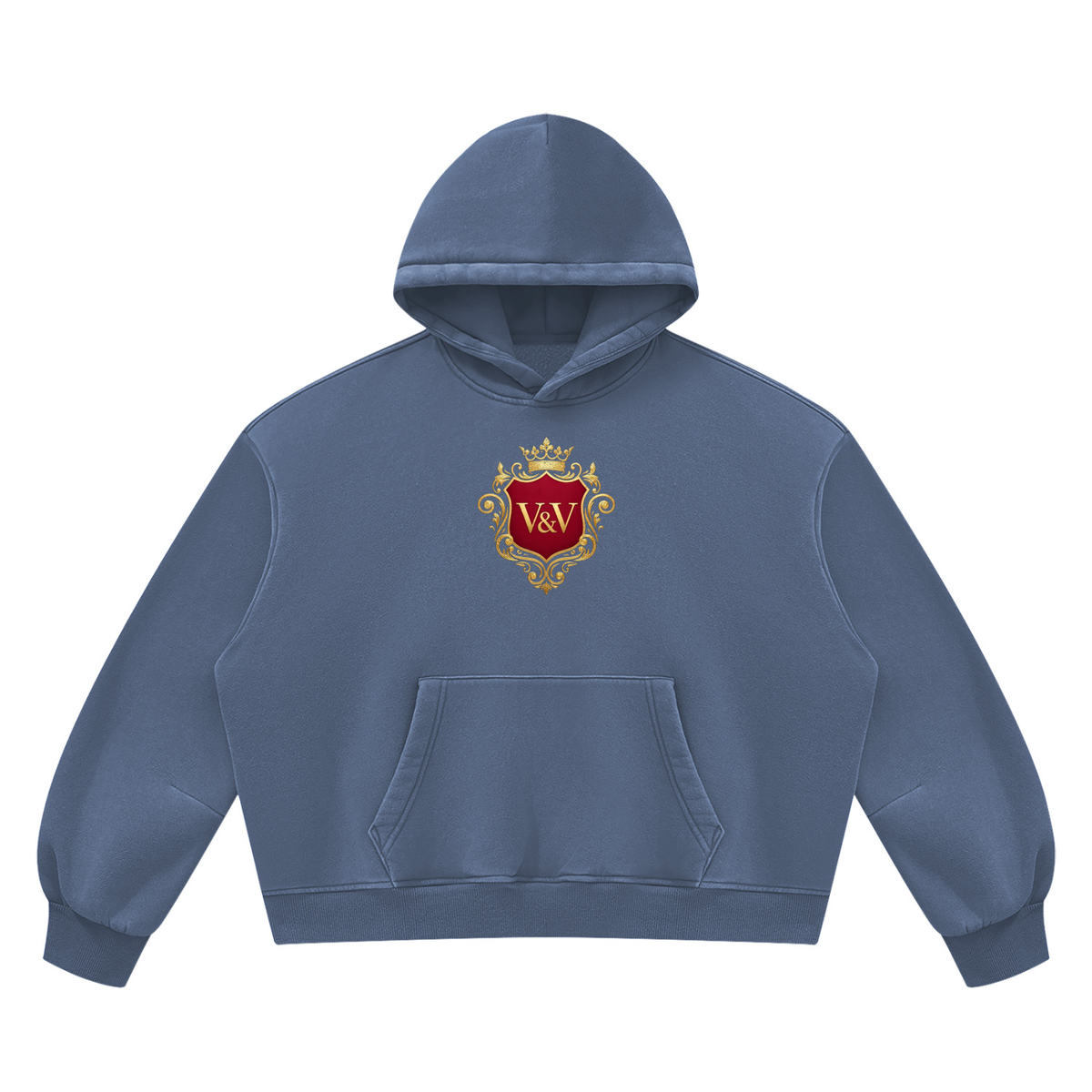 Verse&Vogue | Unisex Vintage Wash Boxy Fleece Hoodie