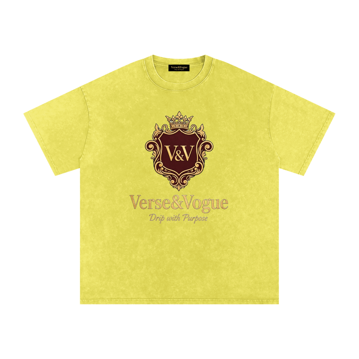 Verse&Vogue | Snow Washed Oversized Cotton T-Shirt