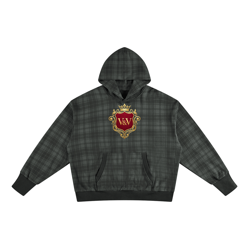 Verse&Vogue | Unisex Plaid Color Block Hoodie